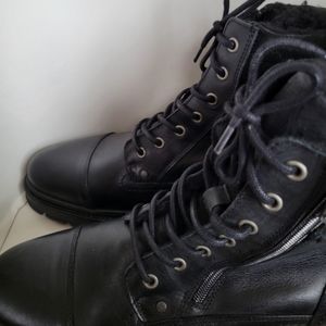 ALDO Caleseth BLACK Leather Lace Up Boot Size 13New Without Tags Upper Leather